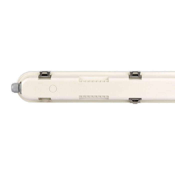 36W(4320Lm) V-TAC SAMSUNG Линейный светильник, IP65, IK07, 120см, время автономной работы до 3 часов, цвет молочный, без вилки (подключение кабеля), нейтральный белый свет 4000K