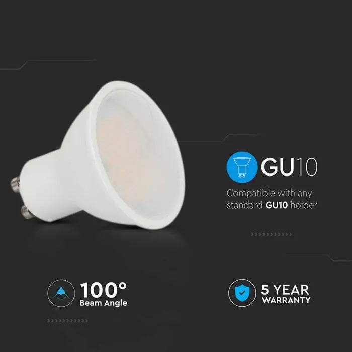 GU10 4.5W(400Lm) LED Spuldze, V-TAC, IP20, auksti balta gaisma 6500K