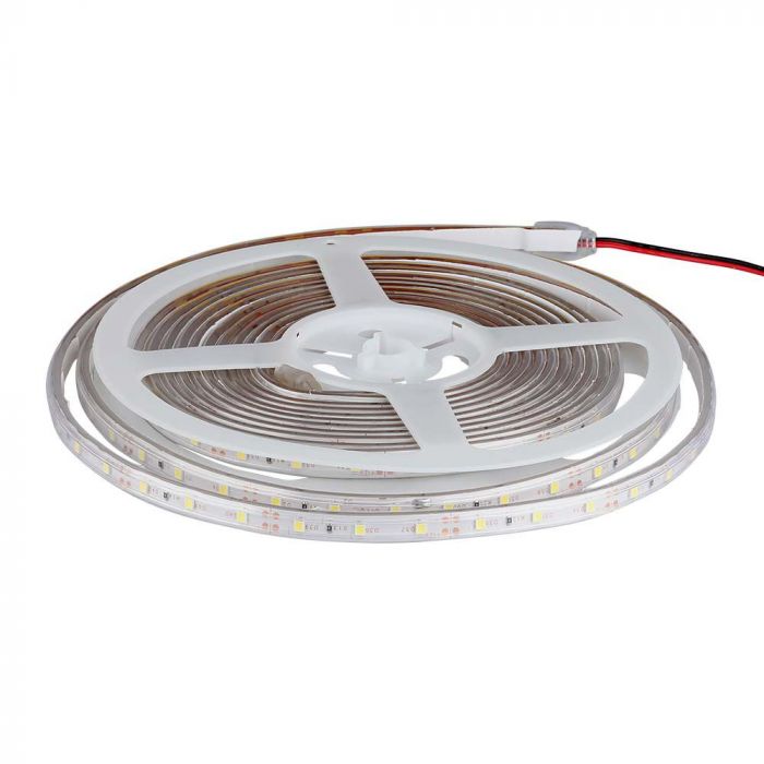 Cena par 5m_3.2W/m 12V 60 LED lente, V-TAC, IP65, zaļa