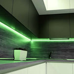 Cena par 5m_3.2W/m 12V 60 LED lente, V-TAC, IP65, zaļa