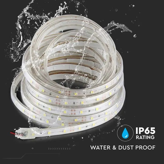 Hind 5m_3.2W/m(420Lm/m) 0.42A/m 60 LED lint, V-TAC, veekindel IP65, 12V, punane.