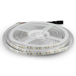 Cena par 5m_8W/m(800Lm/m) 0.66A/m LED Lente, V-TAC, ūdensdroša IP65, 12V, auksti balta gaisma 6500K