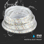 Cena par 5m_8W/m(800Lm/m) 0.66A/m LED Lente, V-TAC, ūdensdroša IP65, 12V, auksti balta gaisma 6500K