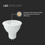 GU5.3 6W(455Lm) 12V, 110° LED лампа V-TAC SAMSUNG, MR16, IP20, 5 лет гарантии, 3000K яркий белый свет