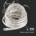 Cena par 5m_3.6W/m(420Lm/m) 0.42A/m 60 LED Lente, V-TAC, ūdensdroša IP65, 12V, neitrāli balta gaisma 4000K