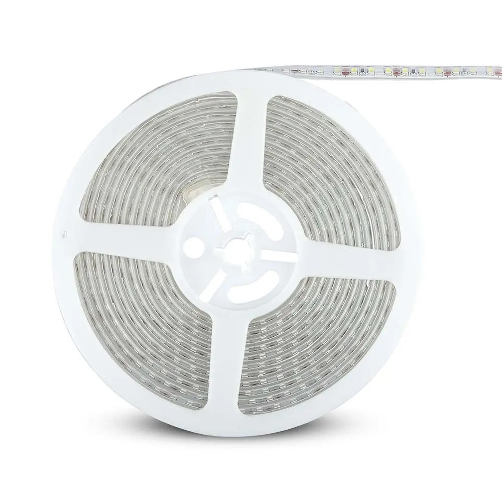 Cena par 5m_8W/m(800Lm/m) 0.66A/m LED Lente, V-TAC, ūdensdroša IP65, 12V, neitrāli balta gaisma 4000K