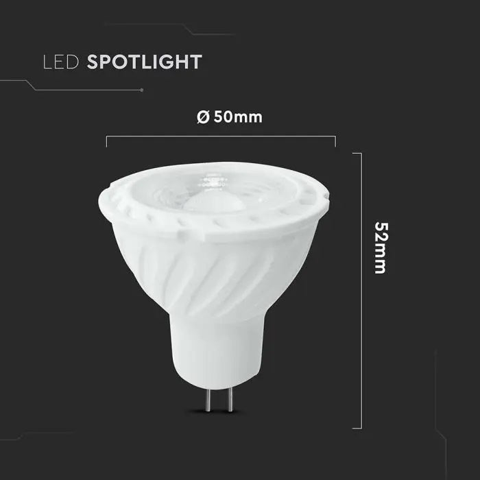GU5.3 6W(445Lm) LED-lambi V-TAC SAMSUNG, IP20, jaheda valge 6500K