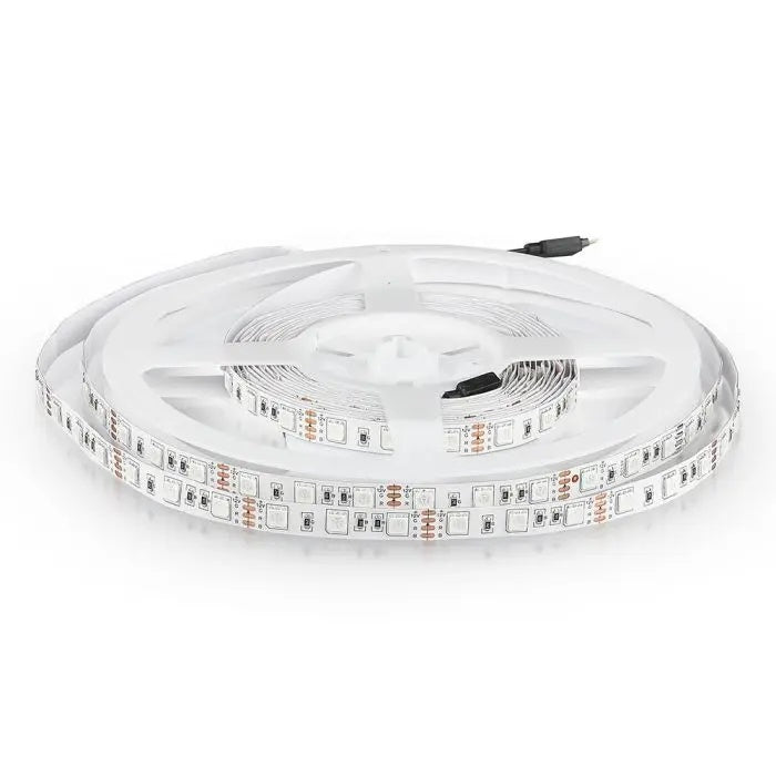 Cena par 1m_7W/m(900Lm/m) 60 LED Lente, V-TAC, ūdensnedroša IP20, 12V, RGB krāsaina
