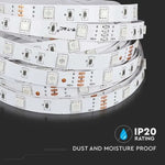 Cena par 1m_4W/m(500Lm/m) 0.5A/m LED Lente, V-TAC, ūdensnedroša IP20, 12V, RGB krāsaina