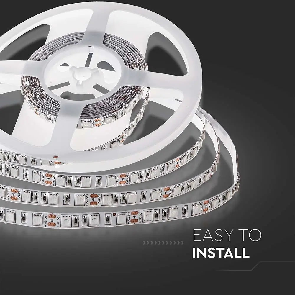 Cena par 1m_11W/m(900Lm/m) 0.9A/m LED Lente, V-TAC, ūdensnedroša IP20, 12V, auksti balta gaisma 6500K