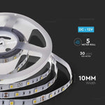 Price for 1m_6W/m(500Lm/m) 0.5A/m 30 LED Tape, V-TAC, waterproof IP20, 12V, cold white light 6500K