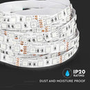 Cena par 1m_11W/m(900Lm/m) 0.9A/m 60 LED Lente, V-TAC, ūdensnedroša IP20, 12V, zaļa