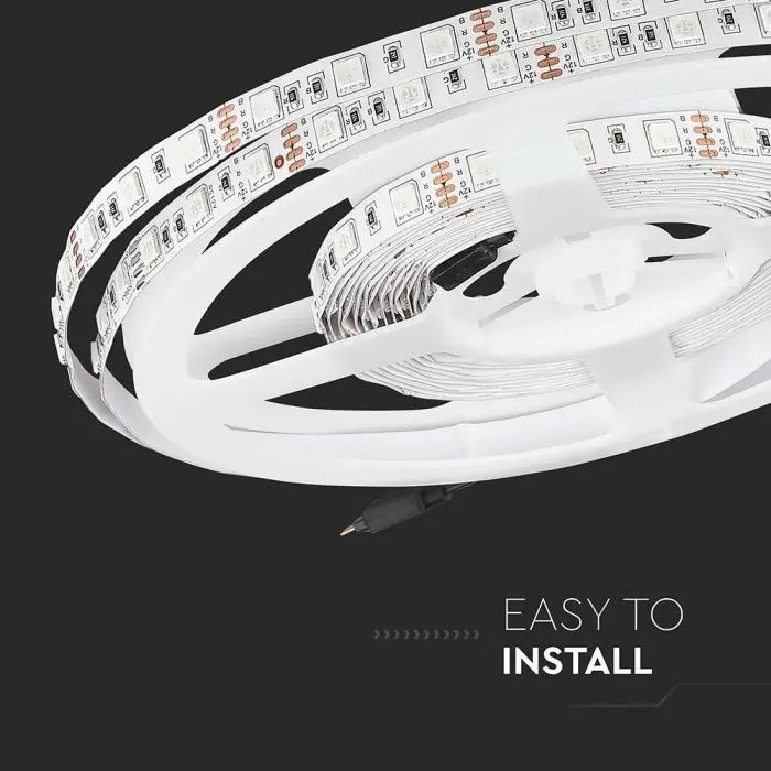 Pris för 1m_11W/m(900Lm/m) 0.9A/m 60 LED Tape, V-TAC, vattentät IP20, 12V, grön