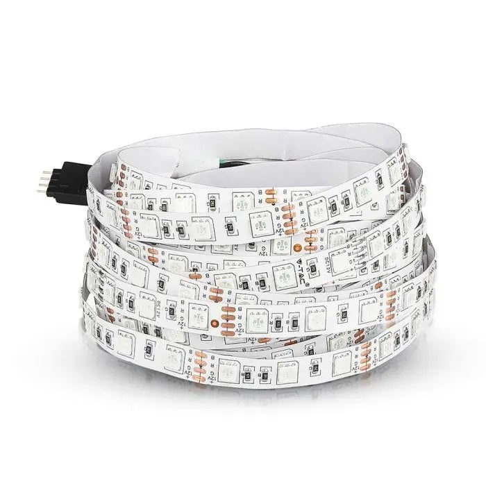 Pris för 1m_11W/m(900Lm/m) 0.9A/m 60 LED Tape, V-TAC, vattentät IP20, 12V, grön
