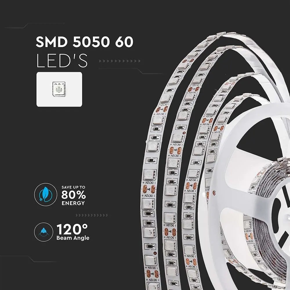 Cena par 1m_11W/m(900Lm/m) 0.9A/m LED Lente, V-TAC, ūdensnedroša IP20, 12V, neitrāli balta gaisma 4000K