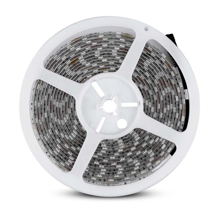 Cena par 5m_11W/m(900Lm/m) 0.9A/m 60 LED Lente, V-TAC, ūdensdroša IP65, 12V, auksti balta gaisma 6400K