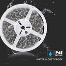 Cena par 5m_11W/m(900Lm/m) 0.9A/m 60 LED Lente, V-TAC, ūdensdroša IP65, 12V, auksti balta gaisma 6400K