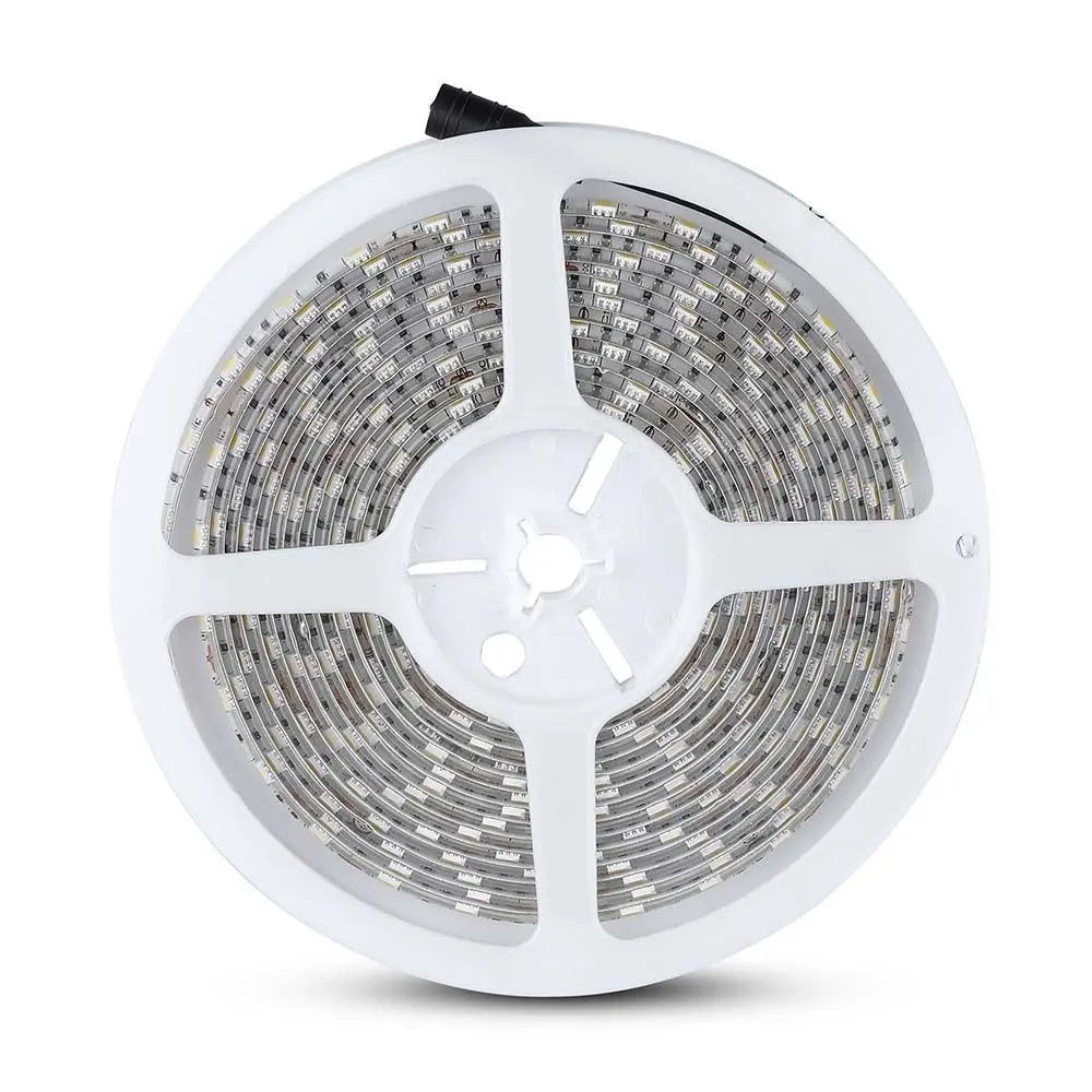 Cena par 5m_11W/m(900Lm/m) 0.9A/m LED Lente, V-TAC, ūdensdroša IP65, 12V, silti balta gaisma 3000K