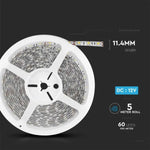 Cena par 5m_11W/m(900Lm/m) 0.9A/m 60 LED Lente, V-TAC, ūdensdroša IP65, 12V, neitrāli balta gaisma 4500K