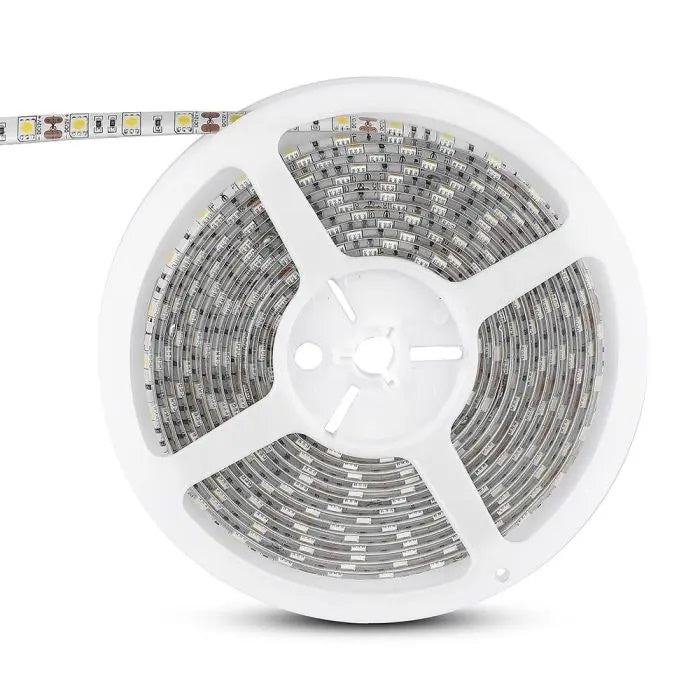 Cena par 5m_11W/m(900Lm/m) 0.9A/m 60 LED Lente, V-TAC, ūdensdroša IP65, 12V, neitrāli balta gaisma 4500K