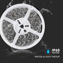 Cena par 5m_7W/m(140Lm/m) 0.29A/m 60LED/m LED RGB lente, V-TAC, ūdensdroša IP65, 12V