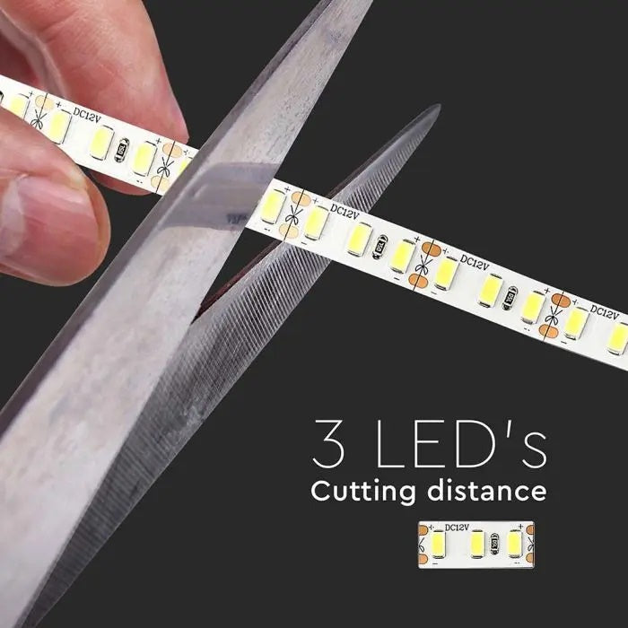 Price per 1m_20W/m(2000Lm/m) 120LED Tape, SMD5730, IP20, V-TAC, cool white 6400K