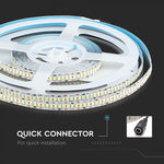 Cena par 1m_20W/m(2000Lm/m) 240 LED lente, 12V, V-TAC, IP20, neitrāli balta gaisma 4000K