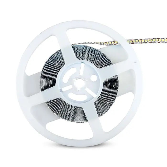 Cena par 1m_20W/m(2000Lm/m) 1.66A/m 240 LED Lente, V-TAC, ūdensnedroša IP20, 12V, auksti balta gaisma 6400K