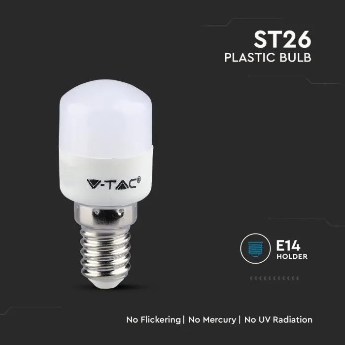 E14 2W(180Lm) LED Spuldze V-TAC SAMSUNG, ST26, IP20, auksti balta gaisma 6500K