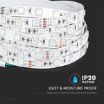 Price for 1m_10W/m(830Lm/m) 0.42A/m LED Tape, V-TAC, waterproof IP20, 24V, warm white light 3000K