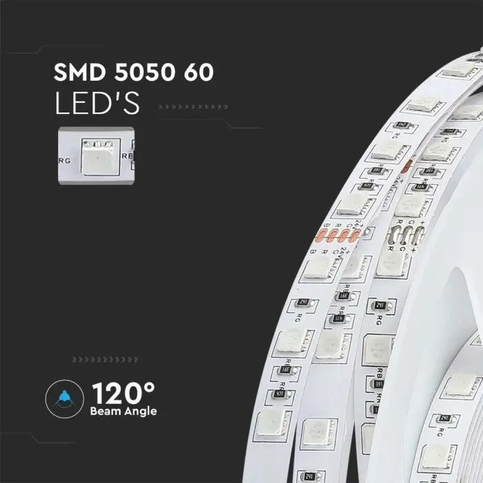 Hind 1m_10W/m(830Lm/m) 0.42A/m 60 LED lint, V-TAC, veekindel IP20, 24V, neutraalne valge valgus 4000K
