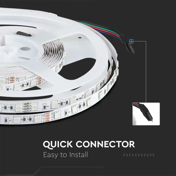 Hind 1m_10W/m(830Lm/m) 0.42A/m 60 LED lint, V-TAC, veekindel IP20, 24V, neutraalne valge valgus 4000K