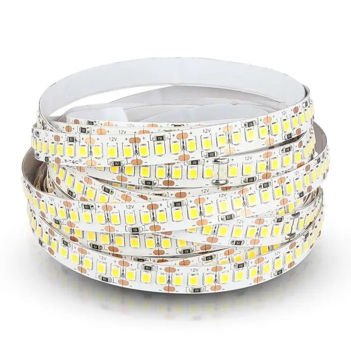 Cena par 1m_17W/m(1700Lm/m) 1.4A/m 204 LED Lente, V-TAC, ūdensnedroša IP20, 12V, silti balta gaisma 3000K