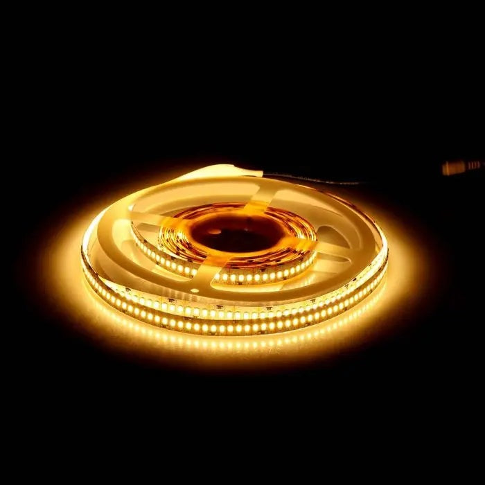 Cena par 1m_17W/m(1700Lm/m) 1.4A/m 204 LED Lente, V-TAC, ūdensnedroša IP20, 12V, silti balta gaisma 3000K