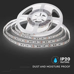 Pris per 1m_11W/m 60 LED Tape, V-TAC, vattentät IP20, 12V, varmvitt ljus 2200K