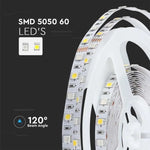 Cena par 1m_8W/m(357Lm/m) 0.66A/m 60 RGB-W LED Lente, V-TAC, ūdensnedroša IP20, 12V, neitrāli balta gaisma 4000K