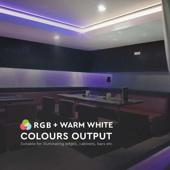 Цена за 1м8Вт/м(357Лм/м) 0,66А/м 60 Светодиодная лента, V-TAC, водонепроницаемость IP20, 12В, цвет RGB + теплый белый свет 3000К