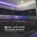 Цена за 1м8Вт/м(357Лм/м) 0,66А/м 60 Светодиодная лента, V-TAC, водонепроницаемость IP20, 12В, цвет RGB + теплый белый свет 3000К