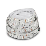 5m komplekts_35W 12V 60 LED RGB krāsainās lentas komplekts (barošanas bloki, vadība, 5m rullis), SMD5050, IP20, V-TAC