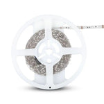 5m komplekts_35W 12V 60 LED RGB krāsainās lentas komplekts (barošanas bloki, vadība, 5m rullis), SMD5050, IP20, V-TAC