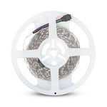 5m komplekts_35W 12V 60 LED RGB krāsainās lentas komplekts (barošanas bloki, vadība, 5m rullis), SMD5050, IP20, V-TAC