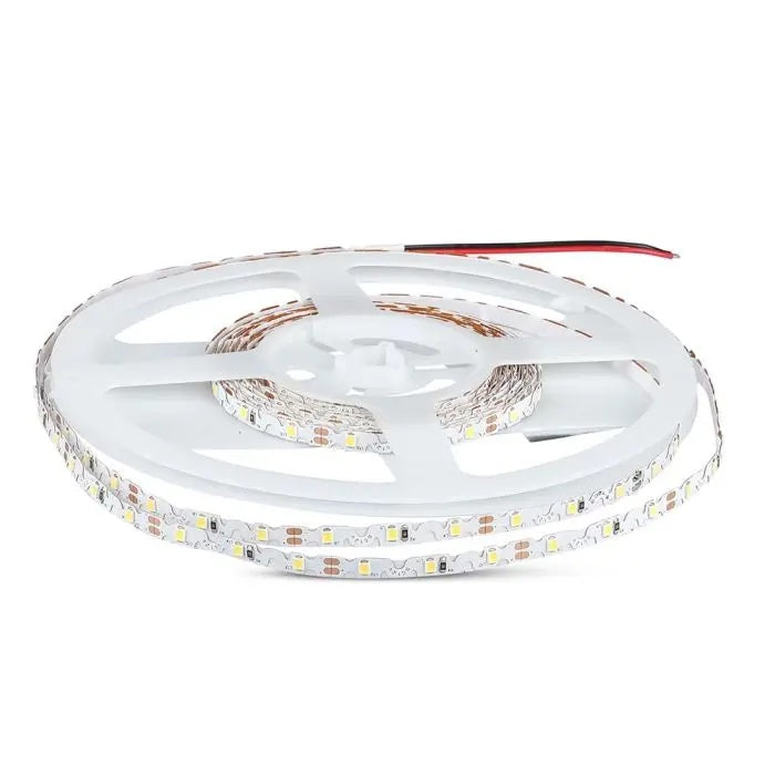 Cena par 1m_4.2W/m(420Lm/m) 0.42A/m 60 LED Lente, V-TAC, ūdensnedroša IP20, 12V, silti balta gaisma 3000K