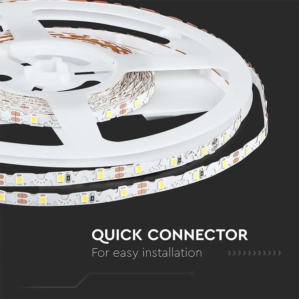 Price per 1 m of 4.2 W/m (420 lm/m) 60-LED S-type strip, V-TAC, IP20, 12 V, cool white light 6500 K