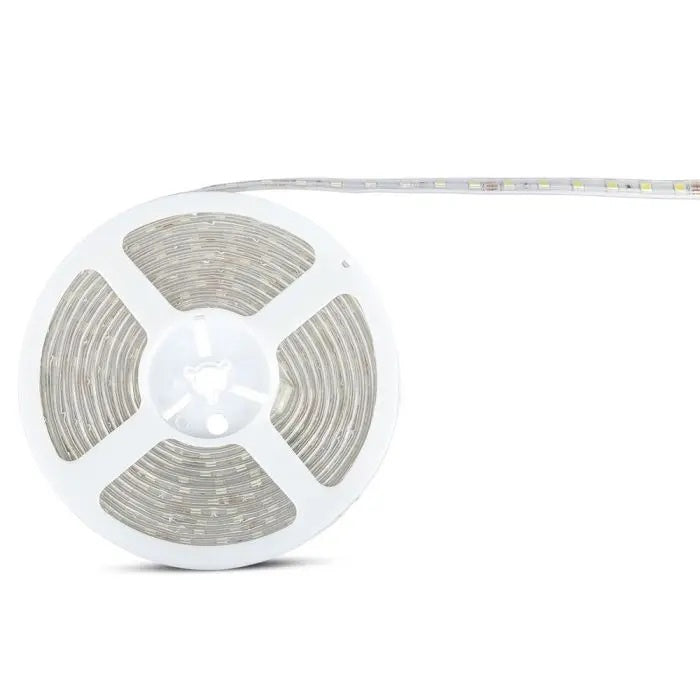 Cena par 5m_10W/m(830Lm/m) 0.42A/m 60 LED Lente, V-TAC, ūdensdroša IP65, 24V, auksti balta gaisma 6500K