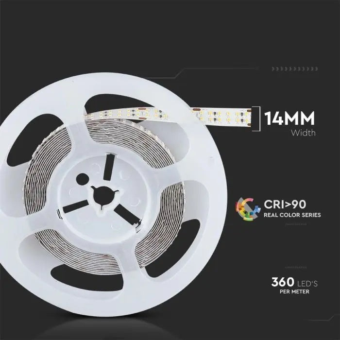 Cena par 1m_30W/m(2850Lm/m) 1.25A/m 60 LED Lente, V-TAC, ūdensnedroša IP20, 24V, neitrāli balta gaisma 4000K