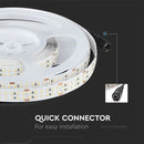 Cena par 1m_30W/m(2850Lm/m) 1.25A/m 60 LED Lente, V-TAC, ūdensnedroša IP20, 24V, neitrāli balta gaisma 4000K