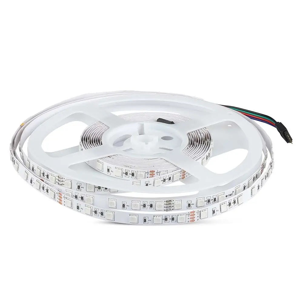 Cena par 1m_7W/m(140Lm/m) 0.29A/m LED RGB lente, V-TAC, ūdensnedroša IP20, 24V
