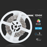 Cena par 1m_7W/m(140Lm/m) 0.29A/m LED RGB lente, V-TAC, ūdensnedroša IP20, 24V
