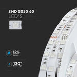 Cena par 1m_7W/m(140Lm/m) 0.29A/m LED RGB lente, V-TAC, ūdensnedroša IP20, 24V
