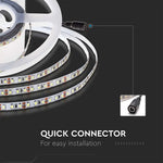 Cena par 1m_8W/m(1100Lm/m) 0.33A/m LED Lente, V-TAC, ūdensnedroša IP20, 24V, silti balta gaisma 3000K
